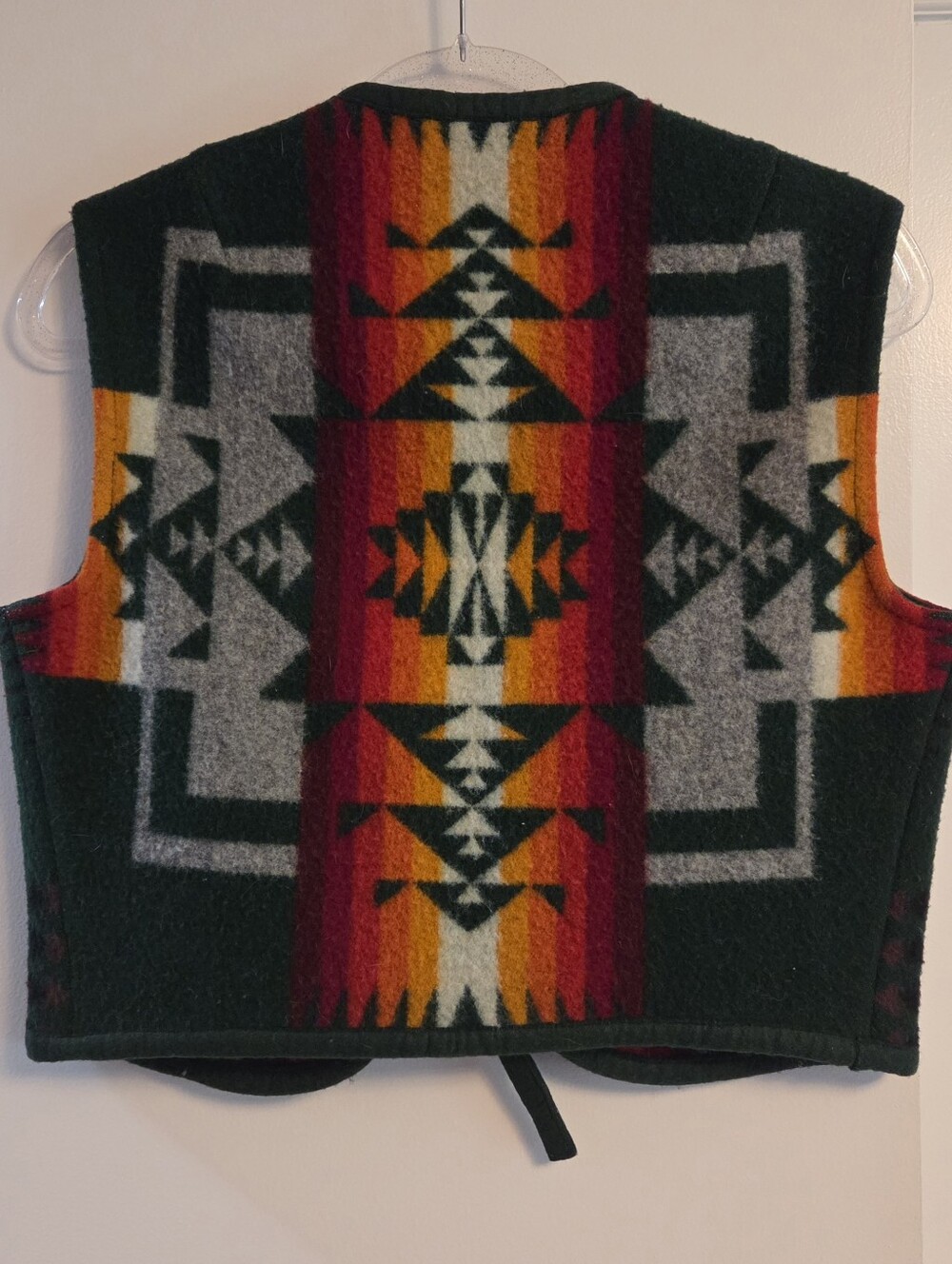 PENDLETON BEAVER STATE Vintage Wool Blanket Vest Made In Usa Small/Medium - Picture 3 of 6